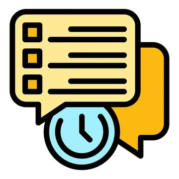 Task schedule chat icon vector flat イラスト素材
