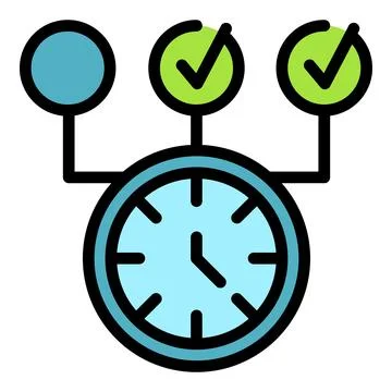 Task schedule hours icon vector flat Illustrazione stock
