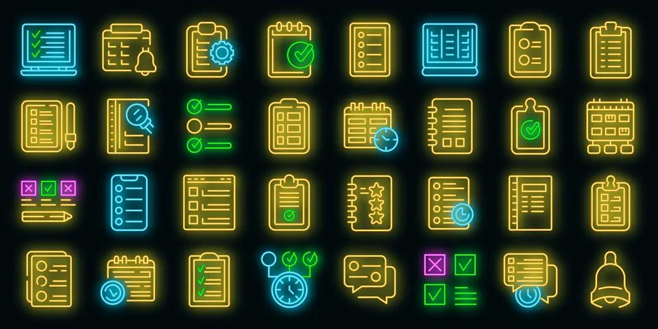 Task schedule icon, outline style Stock Illustration