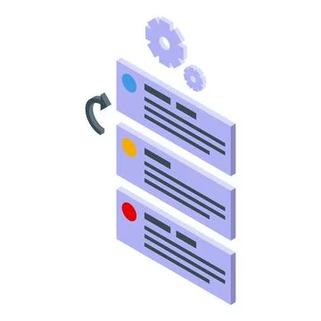 Task schedule message icon, isometric style Stock Illustration