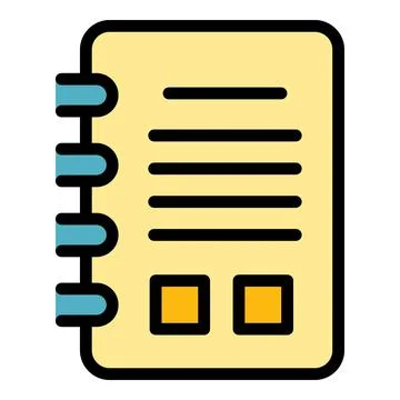 Task schedule notepad icon vector flat Illustrazione stock