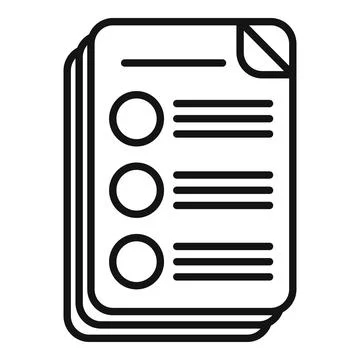 Task schedule paper icon outline vector. Event time Illustrazione stock