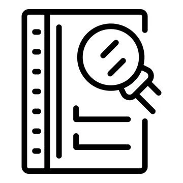 Task schedule search icon, outline style 스톡 일러스트