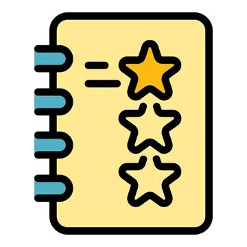 Task schedule stars icon vector flat 스톡 일러스트