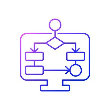 Task schemes gradient linear vector icon Illustrazione stock