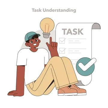 Task Understanding concept. Vector illustration. Illustrazione stock