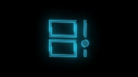Task view expanded stroke icon glowing neon animation Stock Footage 289522225