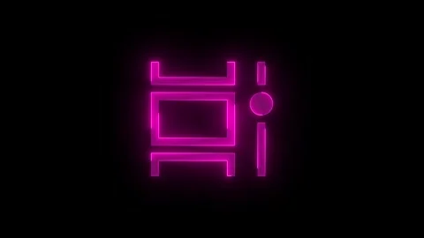 Task view shape stroke icon glowing neon pink color animation Stock Footage 279093755