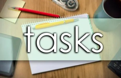 Tasks -  business concept with text イラスト素材