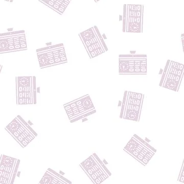 Tasks on computer screen glyph seamless pattern Stockillustratie