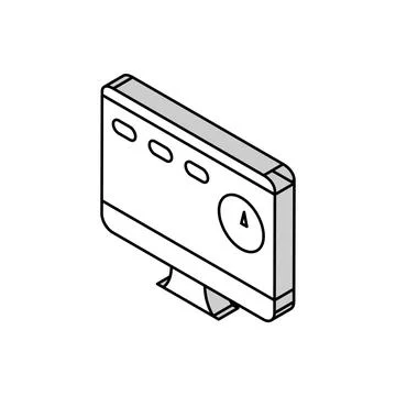 Tasks on computer screen isometric icon vector illustration Stock Illustration