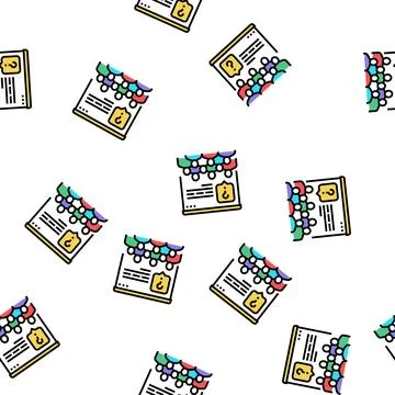 Tasks for discussion on forum vector seamless pattern Stock Illustration