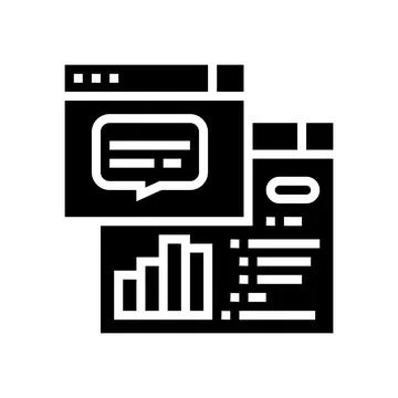 Tasks hierarchy digital processing glyph icon vector illustration Stock Illustration