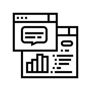 Tasks hierarchy digital processing line icon vector illustration Illustrazione stock