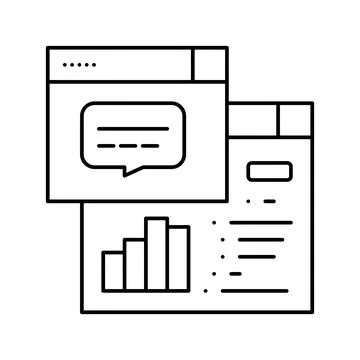 Tasks hierarchy digital processing line icon vector illustration イラスト素材