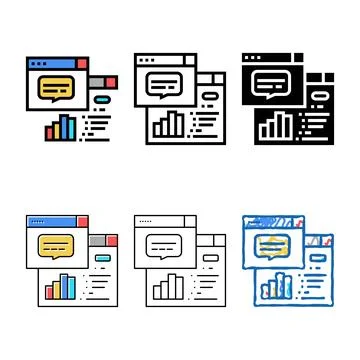 Tasks hierarchy digital processing types color icon vector Stock Illustration