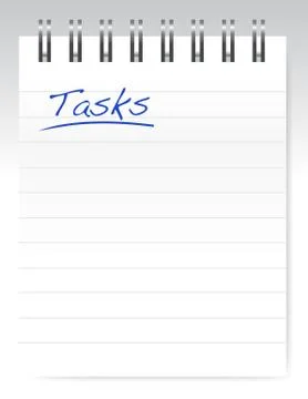 Tasks notepad illustration design Stock Illustration