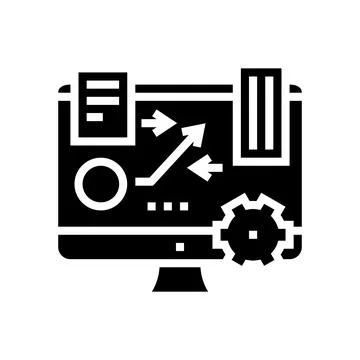 Tasks planning glyph icon vector illustration sign イラスト素材