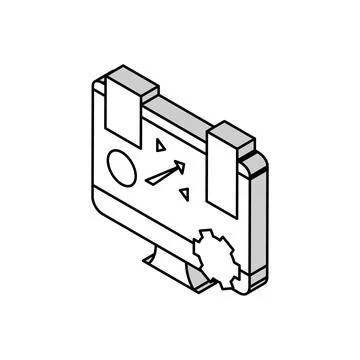 Tasks planning isometric icon vector illustration sign イラスト素材