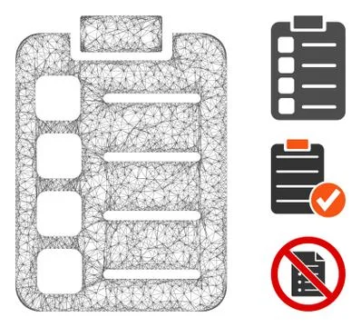 Tasks Polygonal Web Vector Mesh Illustration 스톡 일러스트