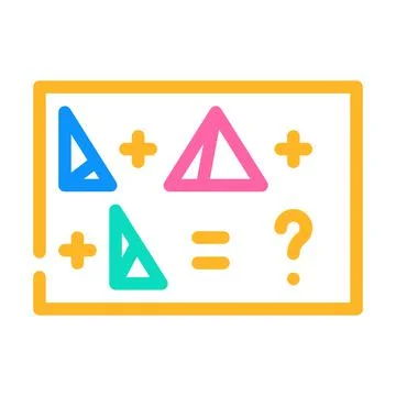 Tasks with shapes color icon vector illustration Stock Illustration