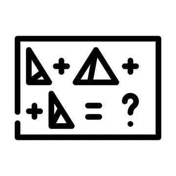 Tasks with shapes line icon vector illustration Stock Illustration