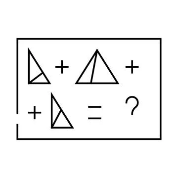 Tasks with shapes line icon vector illustration Stock Illustration