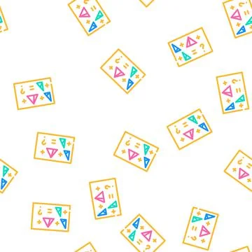 Tasks with shapes vector seamless pattern Stock Illustration