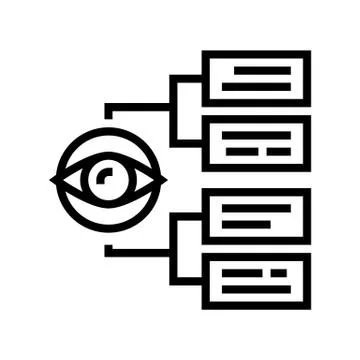 Tasks vision line icon vector illustration 스톡 일러스트