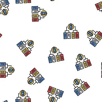 Tasks vision vector seamless pattern イラスト素材