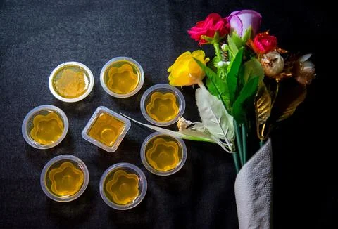 Tasky drinks as desert Stock Photos