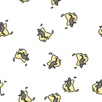 Tasmania animal vector seamless pattern Illustrazione stock