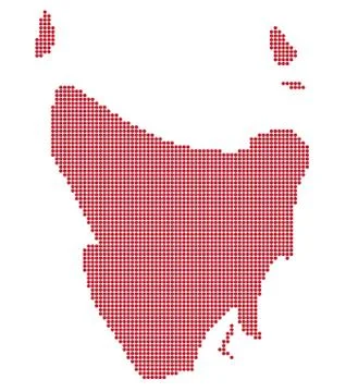 Tasmania Australia Dot Map Stock Illustration