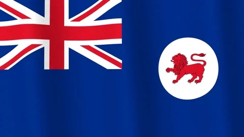 Tasmania realistic flag looping HD background Stock Footage 84280932