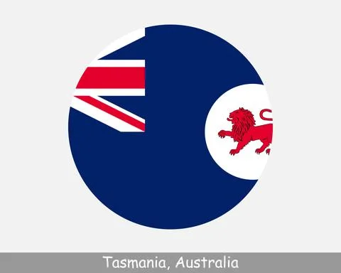 Tasmania Round Flag Stock Illustration