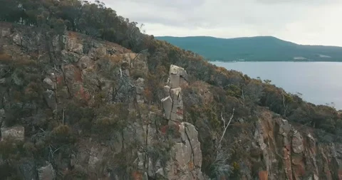 Tasmanian Cliff Stock Footage 159071136