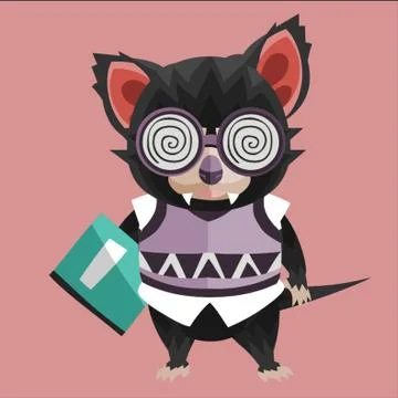 Tasmanian Devil Bookworm Stock Illustration