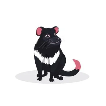 Tasmanian devil icon cartoon endangered wild australian animal symbol wildlif Illustrazione stock