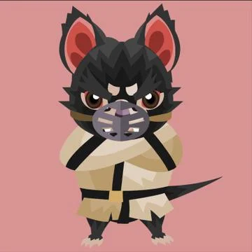 Tasmanian Devil In Restrained Suit Stock Illustration