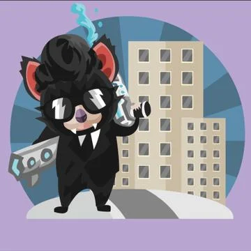 Tasmanian Devil Secret Agent Stock Illustration