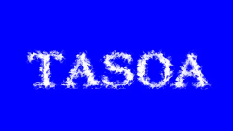 Tasoa cloud text effect blue isolated background Stock Footage 138721897