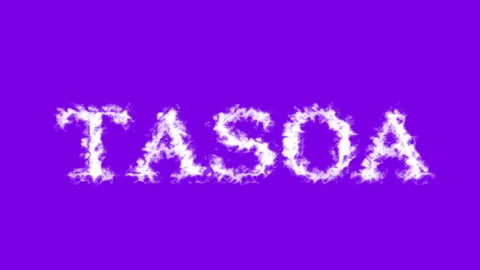 Tasoa cloud text effect violet isolated background Stock Footage 138721900