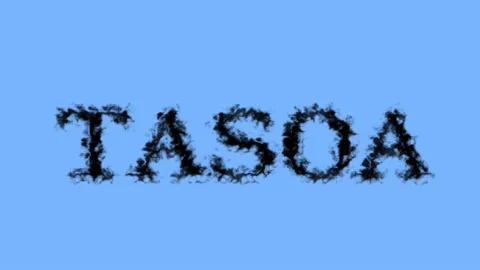 Tasoa smoke text effect sky isolated background Stock Footage 138722656