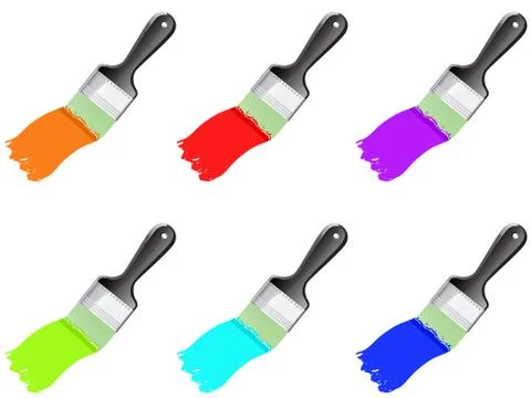 Tassel with paint Illustration