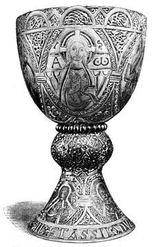 Tassilo chalice is the name given to a chalice kept in Kremsmuenster Abbey Illustrazione stock