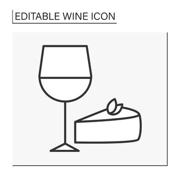 Taste compatibility line icon Stock Illustration