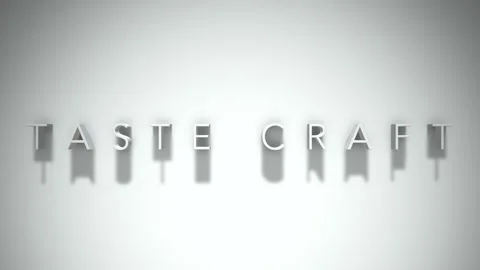 Taste craft 3D title animation with shadows on a white background Vídeo Stock 297798069