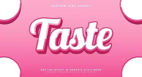 Taste Editable Text effect Template Stock Illustration