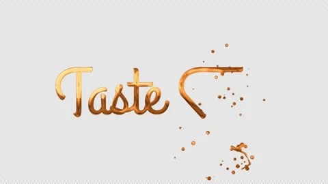 Taste Test Handwriting Animation Orange 4K Transparent Background Stock Footage 340830378