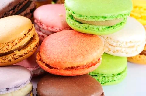 Tasted macaroons Stock Photos